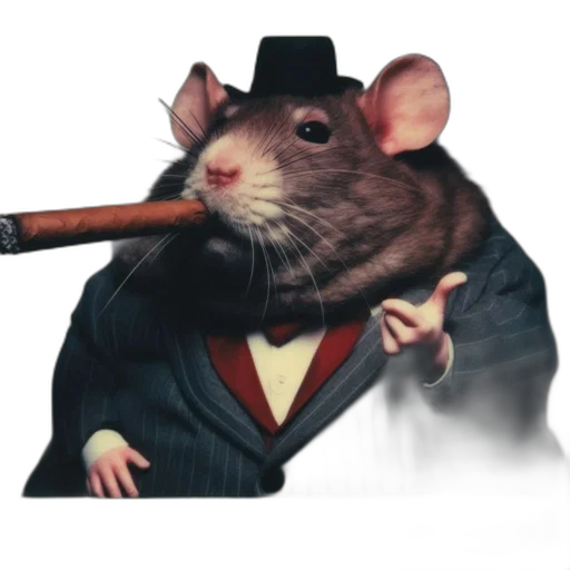 animal, hat, staff, jacket transparent PNG cut-out
