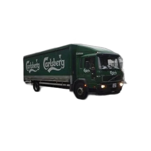 3d render, green, carlsberg, truck transparent PNG cut-out