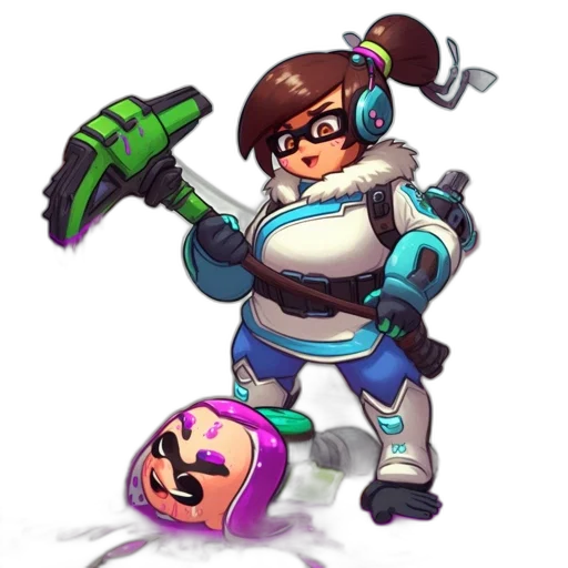 weapon, robot, staff, concept art transparent PNG cut-out
