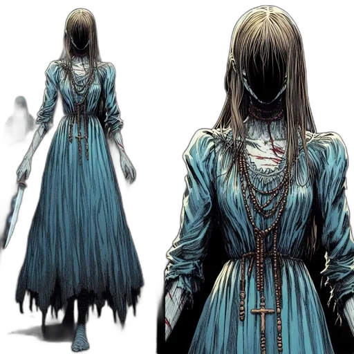 dress, concept art, comic book art, fantasy art transparent PNG cut-out