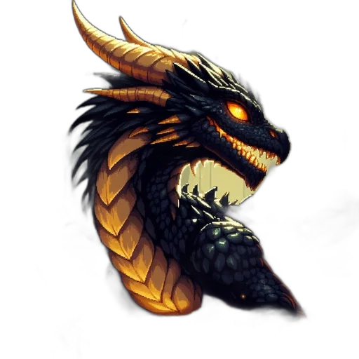dragon, creature, staff, animal transparent PNG cut-out