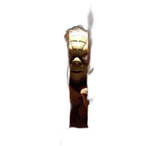mask, staff, creature, face transparent PNG cut-out