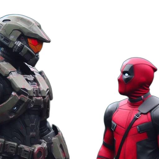 concept art, two, characters, one transparent PNG cut-out