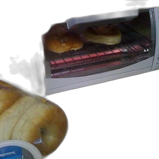 food, toaster, oven, two transparent PNG cut-out