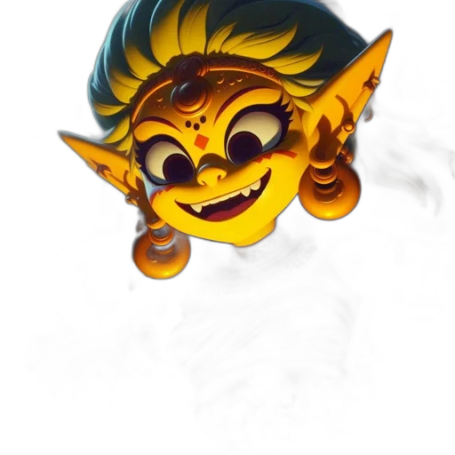 mask, staff, crown, face transparent PNG cut-out