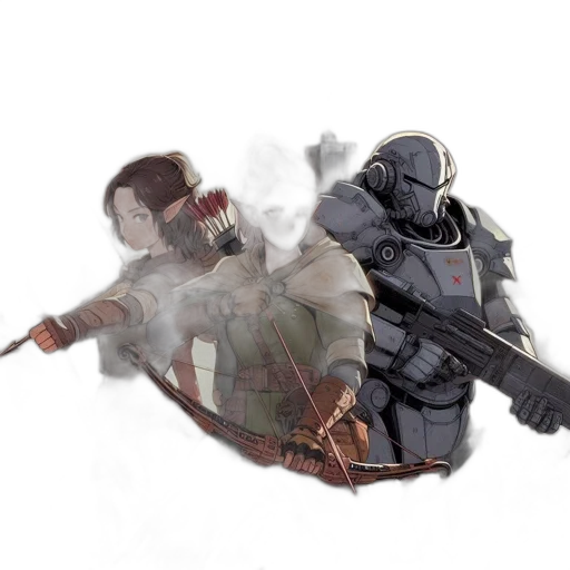 weapon, robot, sword, concept art transparent PNG cut-out