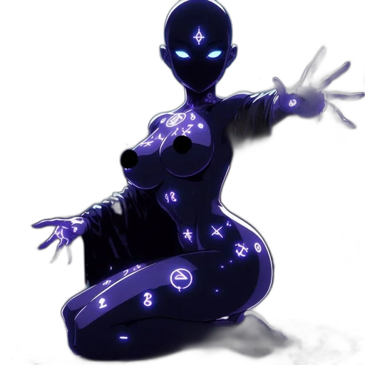 robot, dress, jewelry, staff transparent PNG cut-out