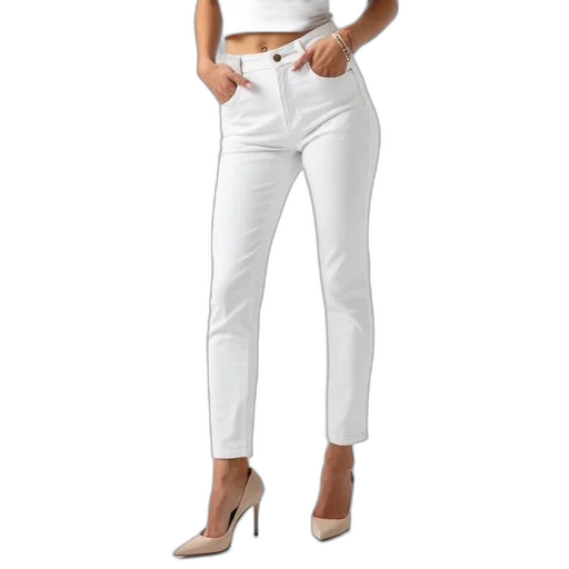 woman, standing, white, studio transparent PNG cut-out