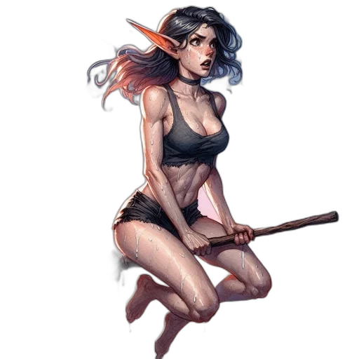 staff, sword, weapon, fantasy art transparent PNG cut-out