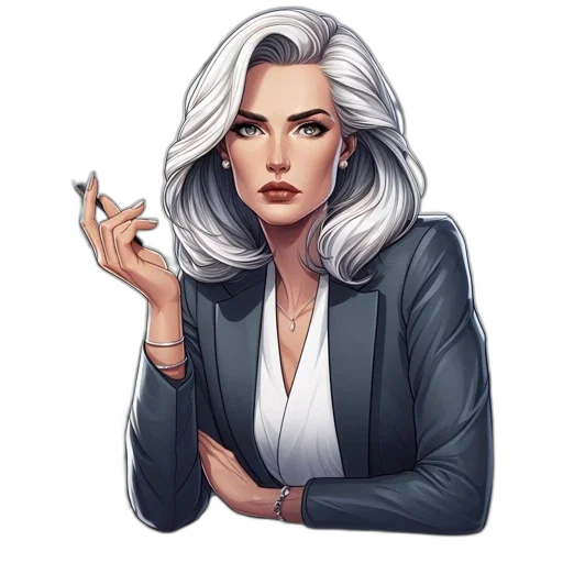 jacket, jewelry, staff, face transparent PNG cut-out