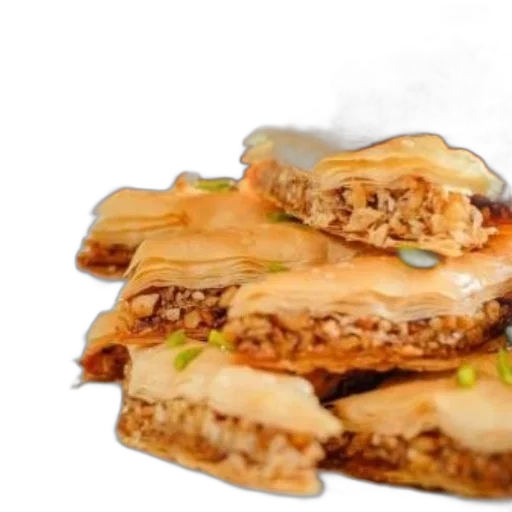 food, stacked, baklava, pieces transparent PNG cut-out