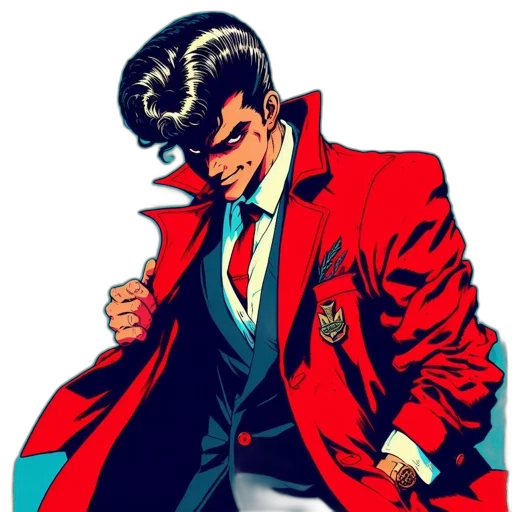 jacket, comic book art, cartoon, concept art transparent PNG cut-out