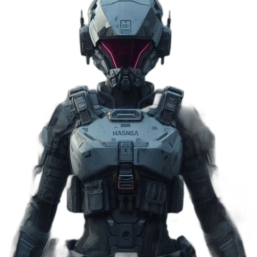 robot, jacket, creature, weapon transparent PNG cut-out