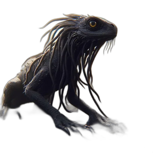 creature, dragon, animal, hair transparent PNG cut-out