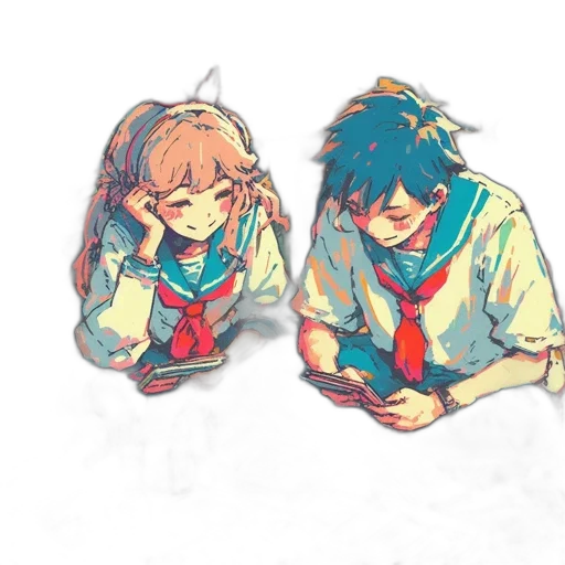 crown, anime, watercolor, pixel art transparent PNG cut-out