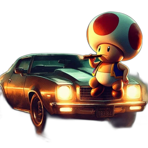 car, robot, concept art, 3d render transparent PNG cut-out