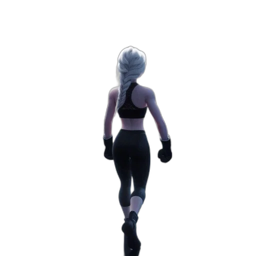 jacket, robot, staff, weapon transparent PNG cut-out