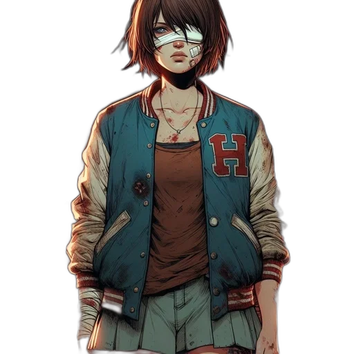 jacket, face, mask, weapon transparent PNG cut-out