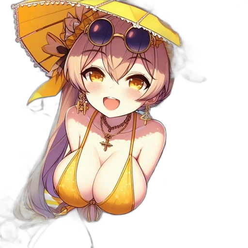 umbrella, staff, hat, dress transparent PNG cut-out