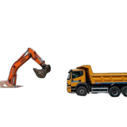 3d render, concept art, construction, site transparent PNG cut-out