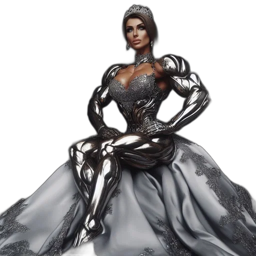 dress, robot, jewelry, concept art transparent PNG cut-out
