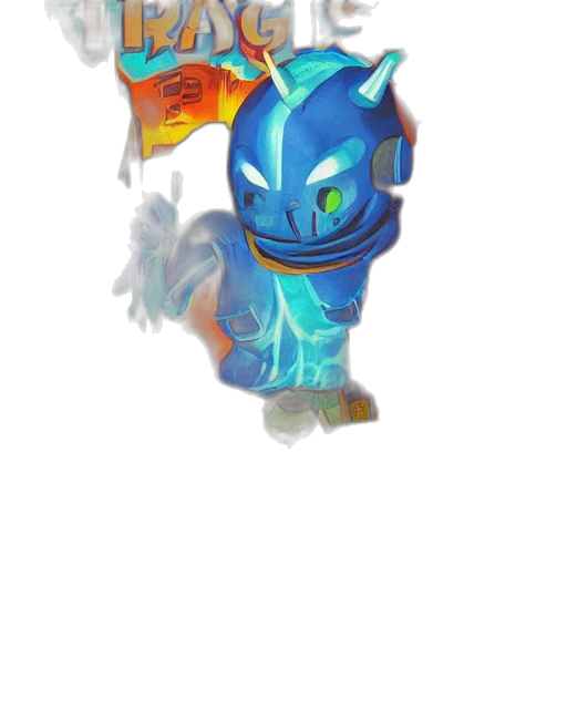 staff, dragon, mask, creature transparent PNG cut-out