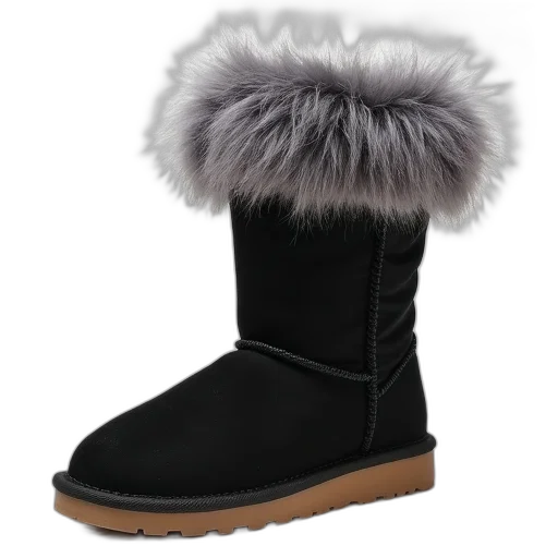 shoes, hat, black, winter transparent PNG cut-out