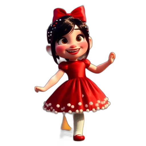 dress, staff, face, 3d render transparent PNG cut-out
