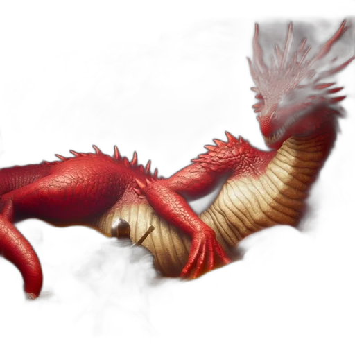dragon, creature, animal, staff transparent PNG cut-out