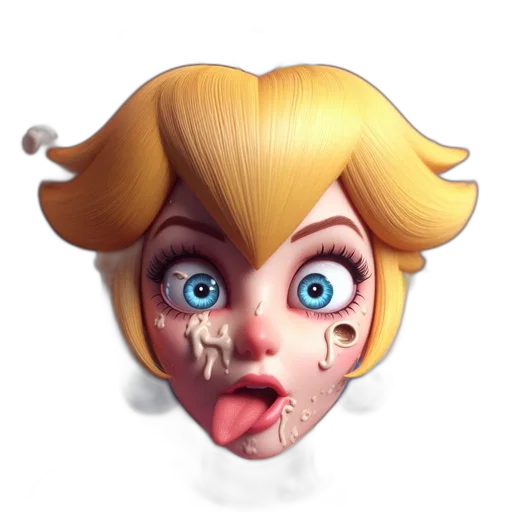 face, mask, creature, 3d render transparent PNG cut-out