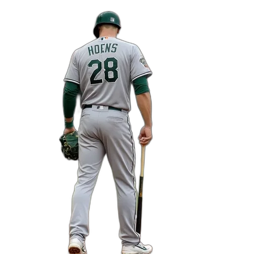 staff, green, baseball, player transparent PNG cut-out