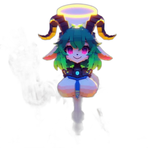 staff, creature, crown, robot transparent PNG cut-out