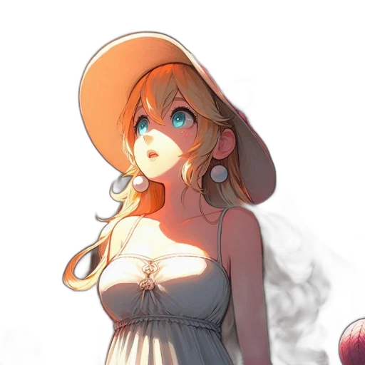 dress, hat, crown, face transparent PNG cut-out