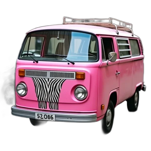 car, 3d render, photorealistic, pink transparent PNG cut-out