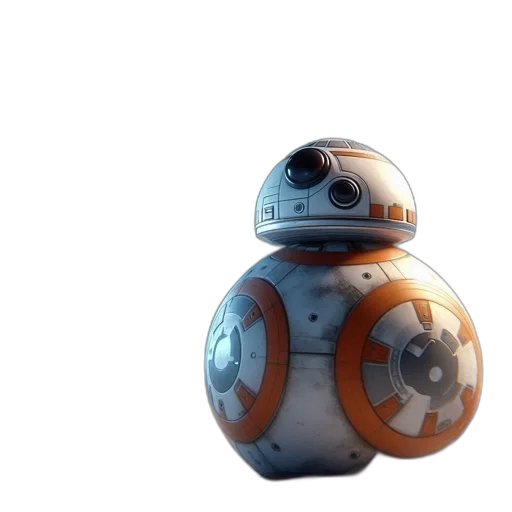 robot, 3d render, concept art, photorealistic transparent PNG cut-out