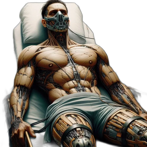 robot, mask, cyberpunk, concept art transparent PNG cut-out