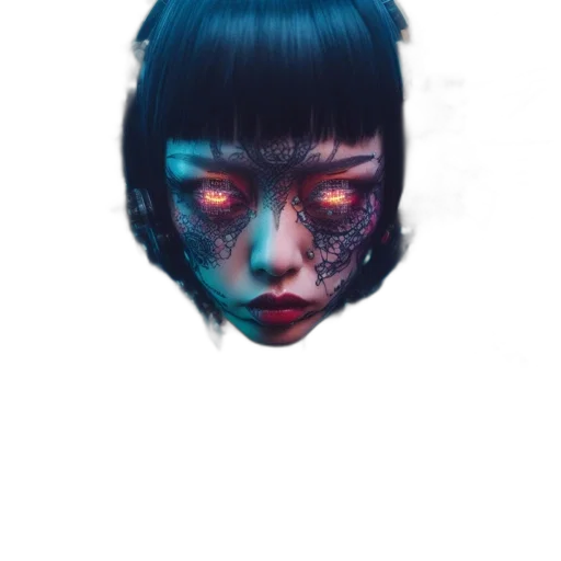 face, robot, mask, creature transparent PNG cut-out