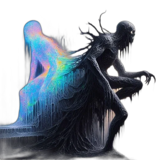 creature, hair, dress, dragon transparent PNG cut-out