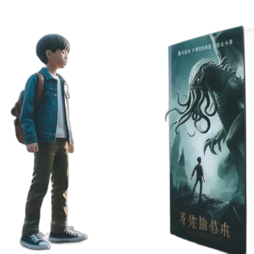 creature, concept art, 3d render, underwater transparent PNG cut-out