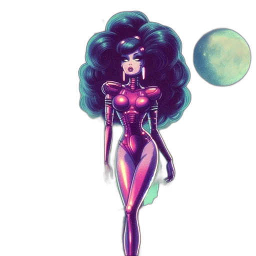 hair, comic book art, concept art, fantasy art transparent PNG cut-out