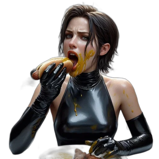 food, concept art, cyberpunk, photorealistic transparent PNG cut-out