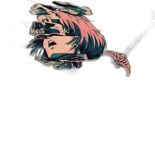 mask, hair, face, staff transparent PNG cut-out