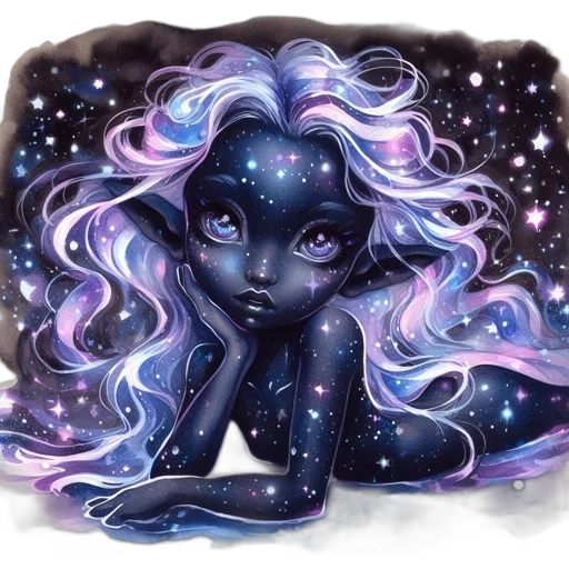 creature, fantasy art, concept art, watercolor transparent PNG cut-out