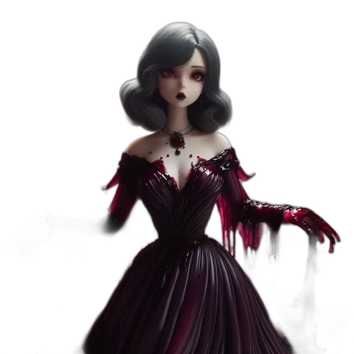 dress, concept art, fantasy art, 3d render transparent PNG cut-out