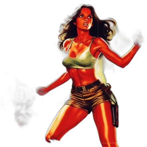 comic book art, concept art, fantasy art, fire transparent PNG cut-out