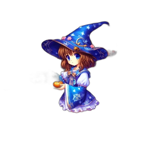 staff, hat, dress, dragon transparent PNG cut-out
