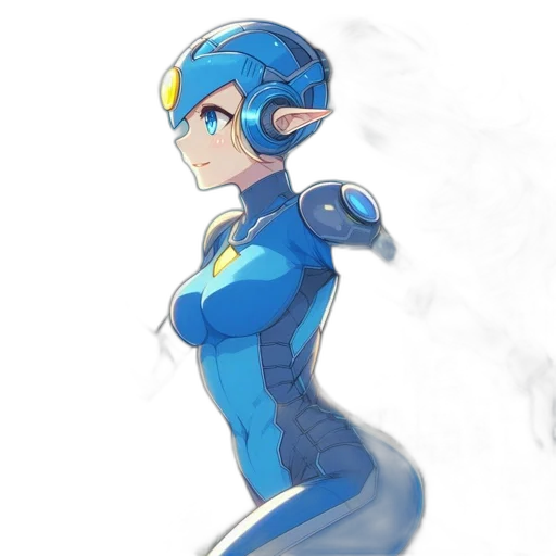 robot, dress, weapon, staff transparent PNG cut-out