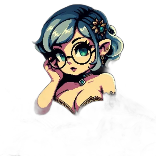 dress, crown, jewelry, staff transparent PNG cut-out