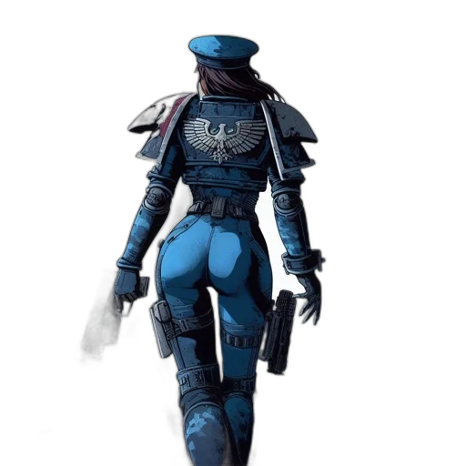 robot, jacket, staff, concept art transparent PNG cut-out