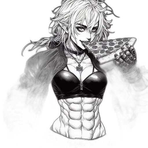 cyberpunk, comic book art, concept art, anime transparent PNG cut-out